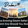 Morning vs Evening Desert Safari in Dubai: Which One Should You Book?