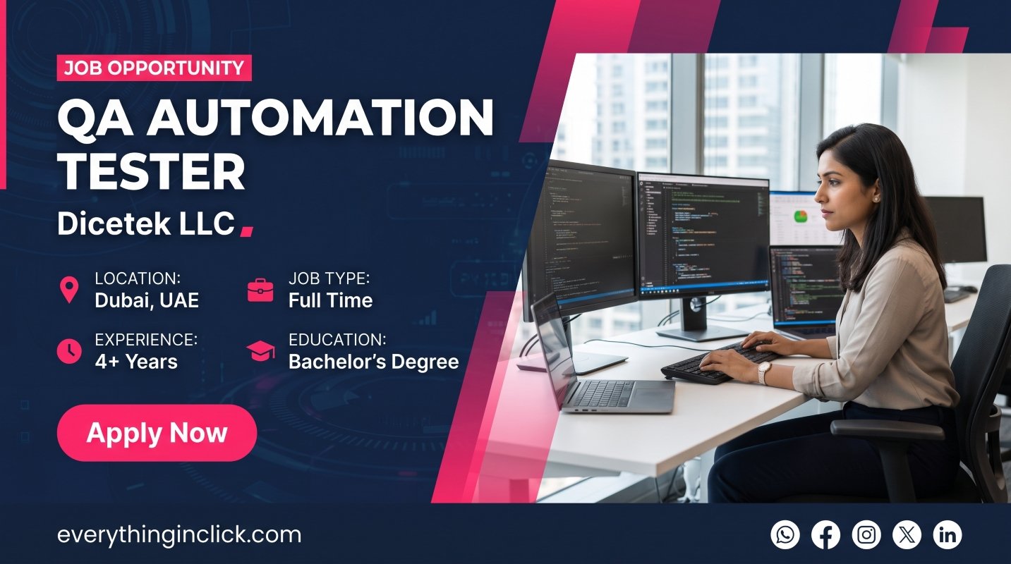 QA Automation Tester Job in Dubai, UAE