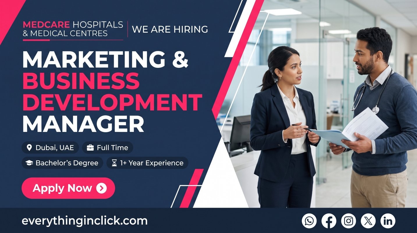 Marketing & Business Development Manager Job in Dubai, UAE
